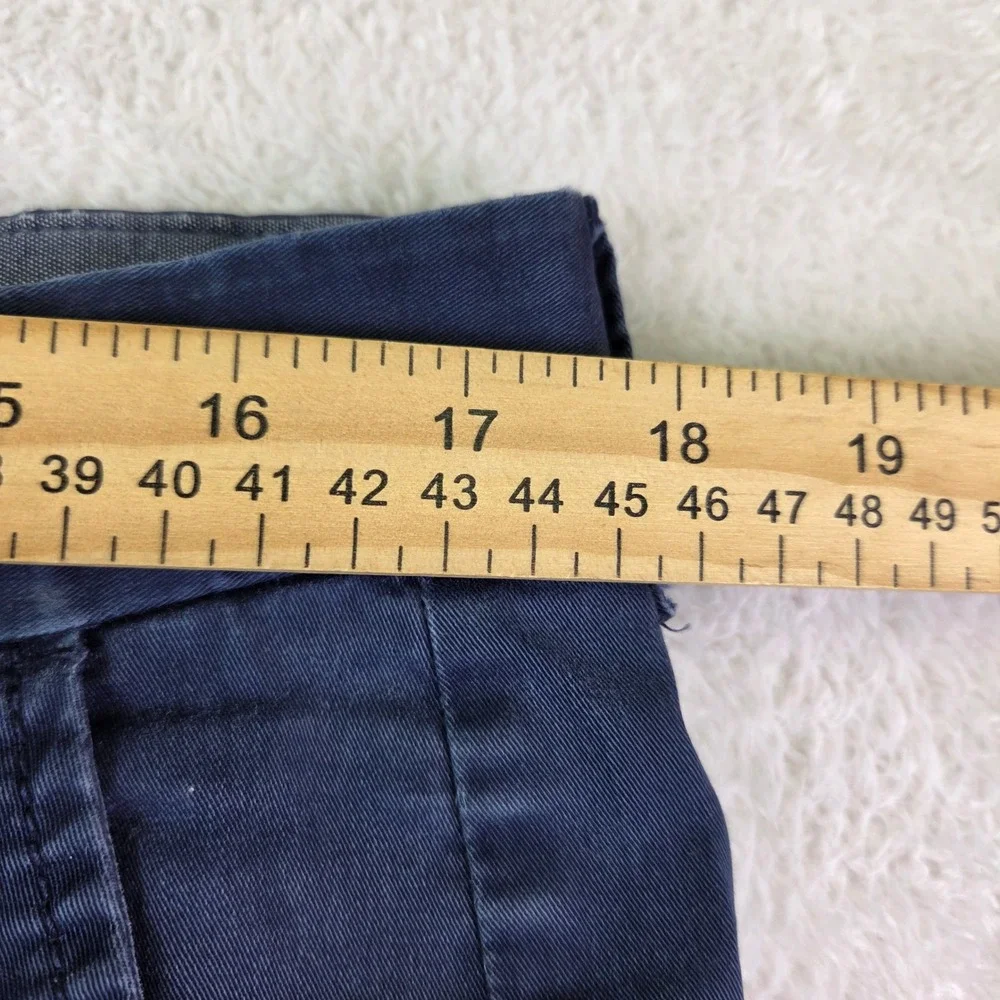 Tommy Hilfiger Tailored Fit Chino Pants Mens 34/32 Navy Blue Cotton Twill 3036